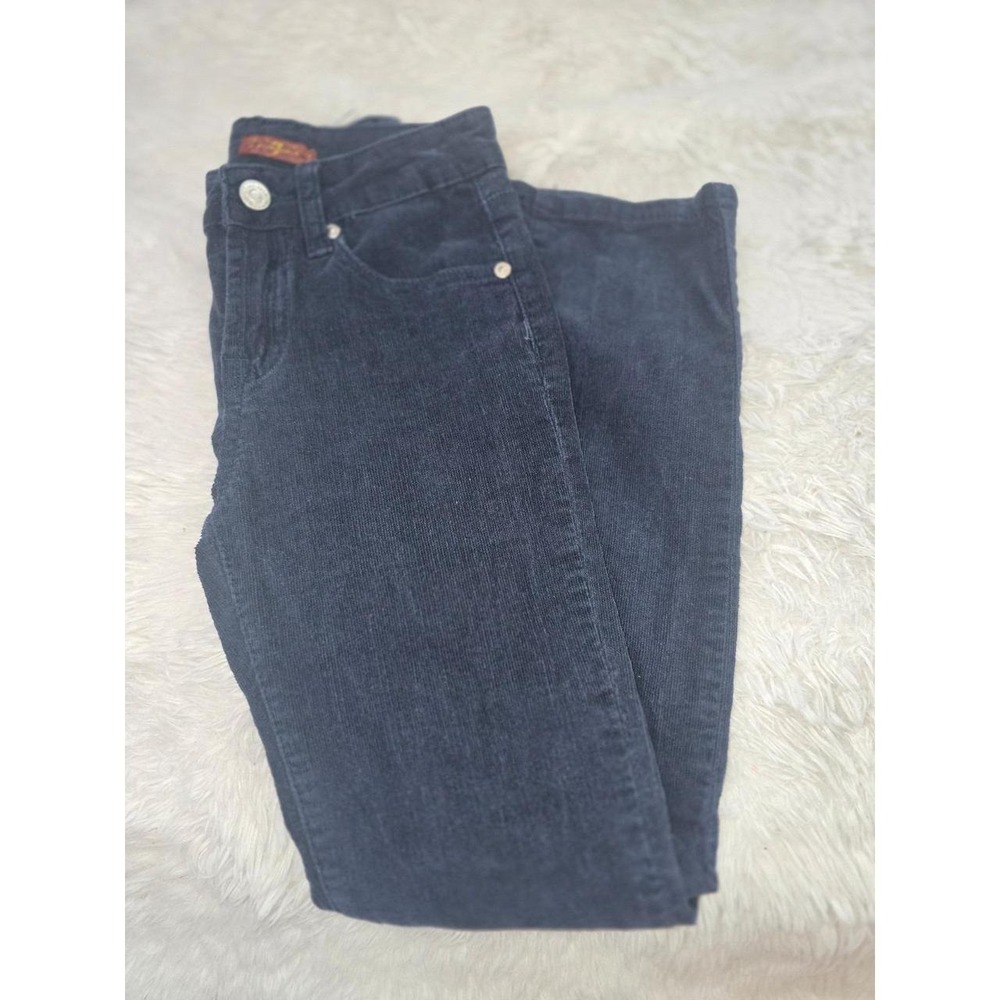 Kids Deep Navy Blue corduroy pants. 7 For All Mankind. Size 8, Slim straight - Picture 3 of 6